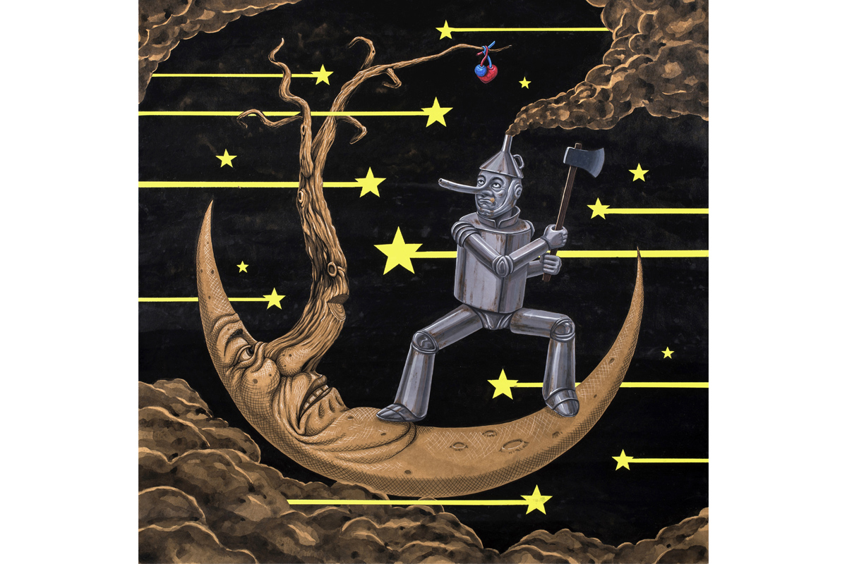 黃耀鋅　月之心　75x75cm
-複合媒材　2021